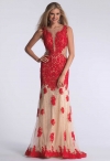 1309 красное гипюровое платье  фото