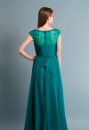 916-02 бирюзовое платье с поясом фото